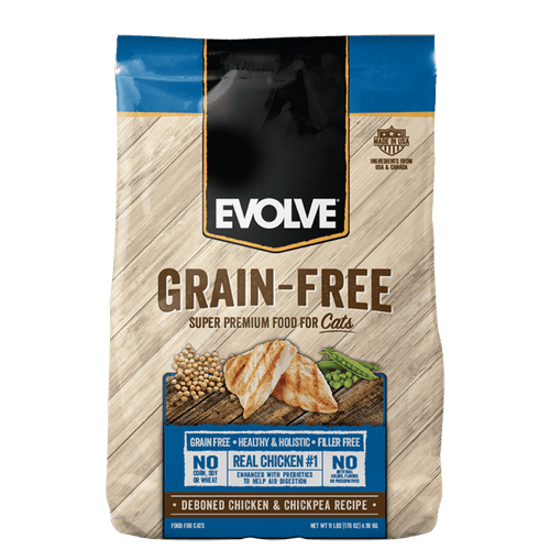 Evolve gato libre de granos sabor a pollo