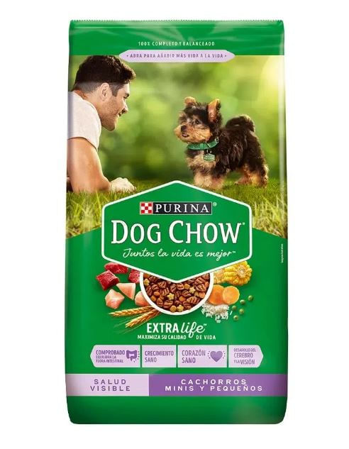 Dog Chow salud visible cachorros minis y pequeños