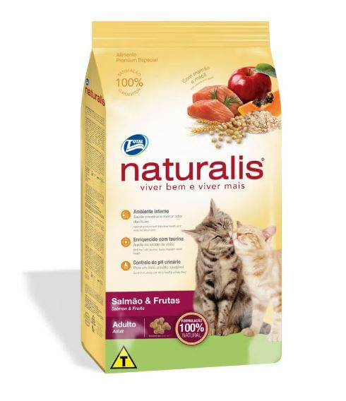 Naturalis gato adulto salmón y frutas