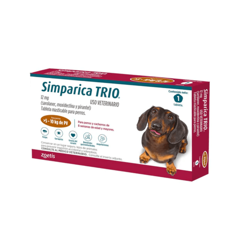 Antipulgas externo para perro Simparica TRIO 5 - 10 kg