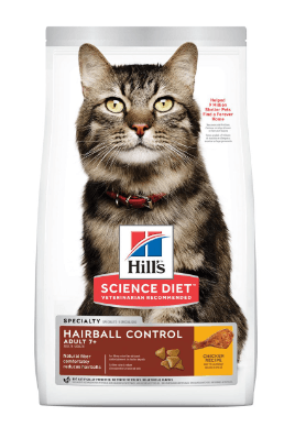 Hill's Felino Adulto 7+ Hairball Control | Alimento para el Control de Bolas de Pelo en Gatos Mayores