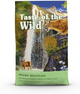 Taste of the wild rock mountain feline para gato sabor a venado asado y salmón ahumado