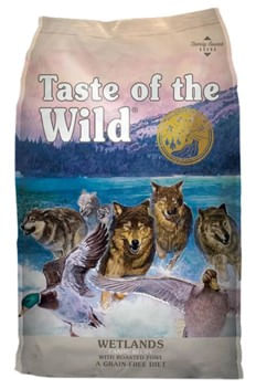 Taste of the wild Wetlands Canine para perro con pato asado y codorniz