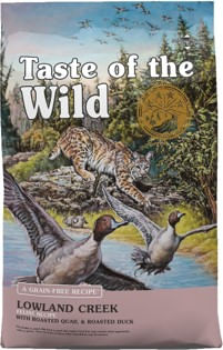 Taste of the wild Lowland Creck Feline para gato con codorniz y pato asado