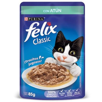 Alimento húmedo Felix para gatos sabor a atun en salsa