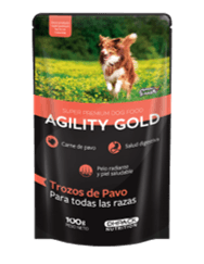 Agility Gold Húmedo Trozos Carne de pavo para perros adultos de todas las razas y tamaños