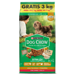 Purina Dog Chow Extra Life para perros adultos de razas pequeñas y minis